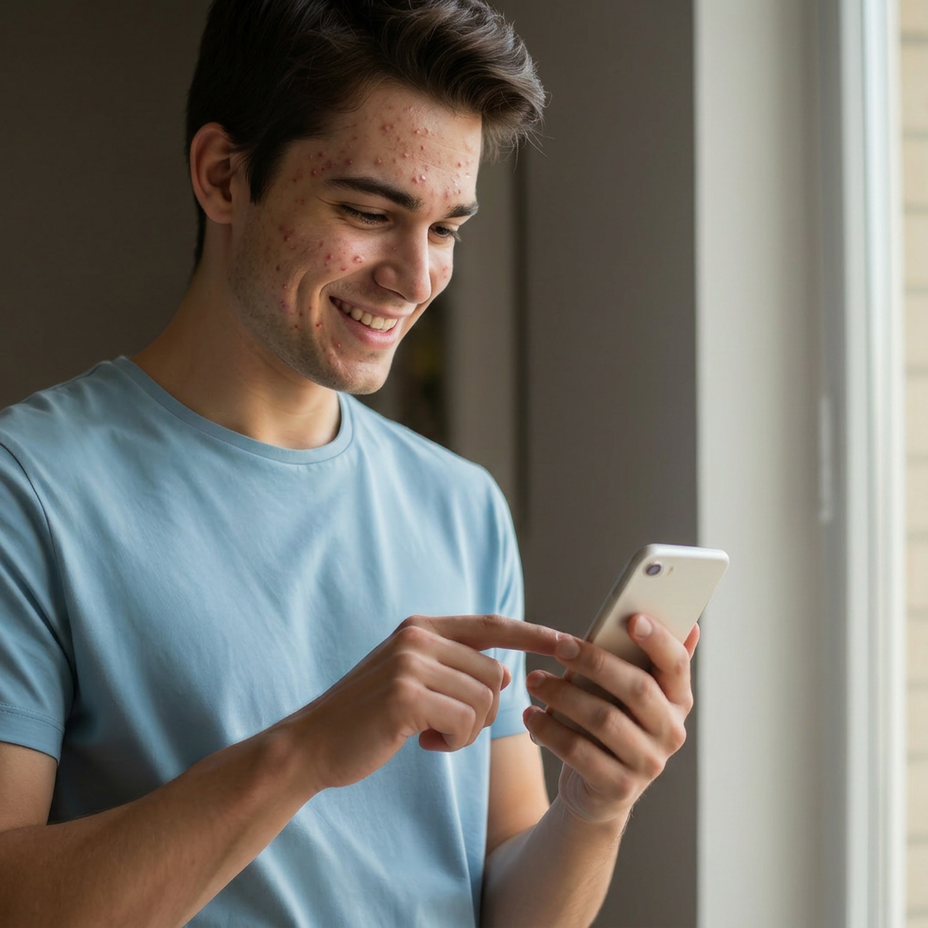 Paciente agendando cita dermatológica por WhatsApp con Cutis